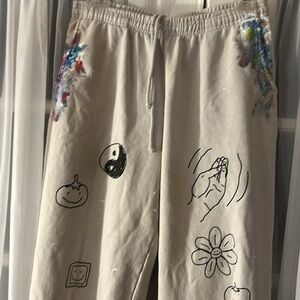 Project Paulie We Feed Each Other Sweatpants Unisex Medium Gray